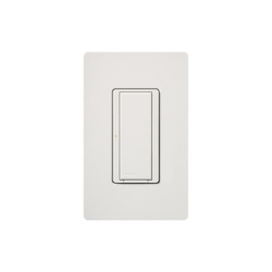 LUTRON ELECTRONICS MRF2S6ANSWH Interruptor inalambrico on/off Maestro Wireless para iluminacion de 6 A y ventiladores de hasta 1/10 HP 120 V requiere neutro compatible con hub Vive color blanco