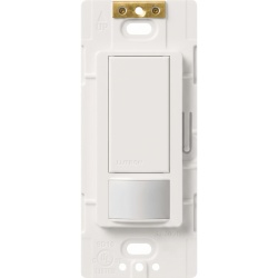 LUTRON ELECTRONICS MSOPS2WH Apagador de pared con sensor de ocupacion y vacancia Maestro 2 A a 120 V unipolar para espacios pequenos como closets alacenas y cuartos de lavado blanco