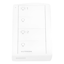 LUTRON ELECTRONICS PJ24BWHL21P Control Pico inalambrico de 4 botones para encender y apagar dos grupos de luces con bateria de 10 anos compatible con Caseta Wireless RadioRA 2 y HomeWorks QS - Img 2
