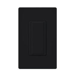 LUTRON ELECTRONICS RDRSBL Interruptor remoto de pared para encendido y apagado multilocacion (3 y 4 vias) 120 V complemento de interruptores RadioRA 2 y RA2 Select color negro
