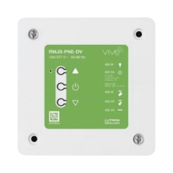 LUTRON ELECTRONICS RMJSPNEDV Modulo de atenuacion PowPak Phase Select para sistema Vive fase directa o inversa 120/277 V hasta 450 W recibe controles Pico y sensores Radio Powr Savr