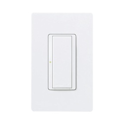LUTRON ELECTRONICS RRD8SDVWH (RadioRA2) Switch on/off RRD-8S-DV-WH de doble voltaje un solo polo 120V/ 8A/ 1/10HP 3A en motores apaga y enciende iluminacion o motor NO requiere cable neutro.
