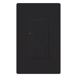 LUTRON ELECTRONICS RRDPROMN Atenuador de pared Maestro PRO LED+ para sistemas RadioRA 2 y RA2 Select 120 V 250 W en LED/CFL o 500 W incandescente fase seleccionable y neutro opcional color Midnight