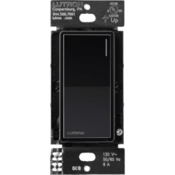 LUTRON ELECTRONICS RRST8ANSBL (RadioRa3) Apagador On/Off sunnata color negro brilloso 8A de iluminacion 5.8A Motor