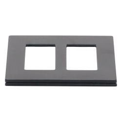 LUTRON ELECTRONICS SC2MN Placa de pared de 2 espacios sin tornillos visibles acabado satinado en color Midnight para atenuadores y controles Lutron Maestro Diva Skylark y Pico