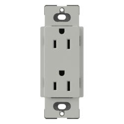 LUTRON ELECTRONICS SCR15PB Receptaculo duplex de pared de 15 amperios