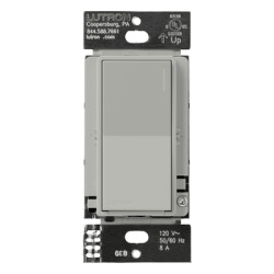 LUTRON RADIORA 3 ST6ANSPB Interruptor de pared Sunnata sin regulacion de intensidad 6 A iluminacion y 3 A (1/10 HP) motor 120 V multiubicacion
