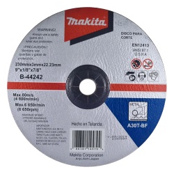 MAKITA B-44242 Disco de corte para metal de 9"