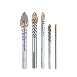 MAKITA B-68993 Juego de 5 brocas para vidrio de 1/8"-3/16"-1/4"-3/8"-1/2"