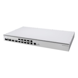 MIKROTIK CRS8128DS2DQ2DDQRM Switch de Red MikroTik CRS812 DDQ / 400 Gbps / 8 Puertos SFP56 de 50G / 2 Puertos QSFP56 de 200G / 2 Puertos QSFP56-DD de 400G / RouterOS v7 / ARM Quad-Core 2 GHz / 4 GB RA