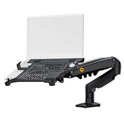 NB-EPCOM F80FPNB Soporte para Monitor o Laptop con Resorte de Gas / Compatibilidad de 17 a 30 pulgadas en Monitores y 10 a 17 pulgadas en Laptops / Ajuste Flexibles / Compatible con VESA 100x75 / Capa