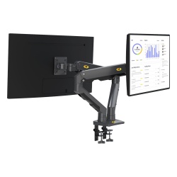 NB-EPCOM G65-NB Montaje de Escritorio articulado para 2 monitores de 27-34" / Soporta hasta 16 kg por brazo/ Vesa 75 x 75 / 100 x 100 / Acero / Giro: 360°