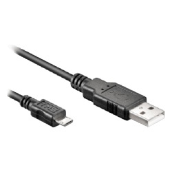 NEXMOSPHERE CA-UD5B Cable Nexmosphere Nano / USB-A a Micro USB / Split 2.5 mm DC / 1.2 m (3.9 ft) / Negro / Comunicacion y Alimentacion