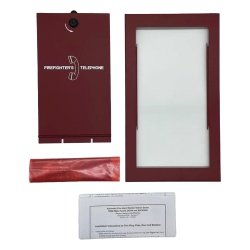 NOTIFIER AFAWS-KS Puerta con cerradura para estacion telefonica de bomberos de montaje en superficie acabado rojo esmaltado