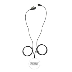 OTTO E1-2W2MO131 Kit de vigilancia LOC de 2 cables para Motorola DEP550 DEP570 DGP4150 DGP5550/e DGP8550/e DGP5050/3 DGP8050/e TETRA Series MTH650/ 700/ 800/ 850 MTP850