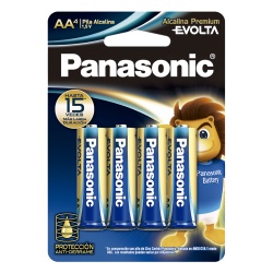PANASONIC LR6EGL/4B Bateria Alcalina AA 1.5V EVOLTA / No recargable / Paquete 4 baterias