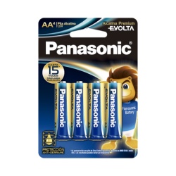 PANASONIC LR6EGL/4B Bateria Alcalina AA 1.5V EVOLTA / No recargable / Paquete 4 baterias