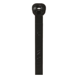 PANDUIT BT2S-C0 Cincho de Nylon 6.6 Dome-TopÂ® Con Lengueta de Bloqueo de Acero Inoxidable 203 mm largo x 4.7mm ancho Color Negro Exterior Resistente a Rayos UV Paquete de 100pz