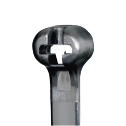 PANDUIT BT3S-M0 Cincho de Nylon 6.6 Dome-TopÂ® Con Lengueta de Bloqueo de Acero Inoxidable 305 mm largo x 4.7mm ancho Color Negro Exterior Resistente a Rayos UV Paquete de 1000pz