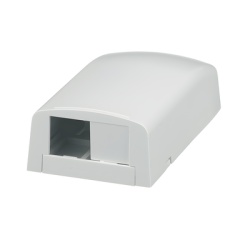 PANDUIT CBX2WH-AY Caja de Montaje en Superficie Para 2 Modulos Mini-Com Color Blanco