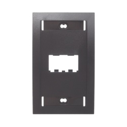 PANDUIT CFPE2BLY Placa de Pared Vertical Ejecutiva Salida de 2 Puertos Mini-Com Con Espacios Para Etiquetas Color Negro