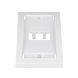 PANDUIT CFPE2WHY Placa de Pared Vertical Ejecutiva Salida Para 2 Puertos Mini-Com Con Espacios Para Etiquetas Color Blanco