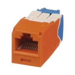 PANDUIT CJ6X88TGOR Conector Jack RJ45 Estilo TG Mini-Com Categoria 6A de 8 Posiciones y 8 Cables Color Naranja
