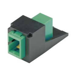 PANDUIT CMSAGSCZBL Modulo Acoplador SC/APC Simplex para Fibra Optica Monomodo OS1/OS2 Tipo Mini-Com Color Negro