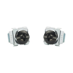 PANDUIT CNWS1224-C Kit de 100 Tornillos y 100 Tuercas Enjauladas #12-24 Para Uso en Gabinetes o Racks con Rieles con Orificios Cuadrado