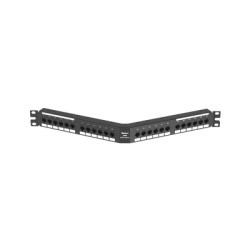 PANDUIT DPA246X88TGY Panel de Parcheo de Impacto (110) Angulado Categoria 6A de 24 Puertos 1UR