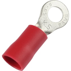 PANDUIT EV8-14R-Q Terminal de Anillo Aislada en Vinil Calibre 8 AWG Perno 1/4", Bolsa c/25 pzas.