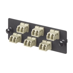 PANDUIT FAP6WEIDLCZ Placa Acopladora de Fibra Optica FAP Con 6 Conectores LC Duplex (12 Fibras) Para Fibra Multimodo OM1 Color Marfil