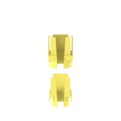 PANDUIT FIDT2X2LYL Tapa con 1 Salida a Tubo Corrugado de 1.5in (38mm) Para uso con Canaletas 2X2 FiberRunner? Color Amarillo