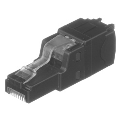 PANDUIT FP6X88MTG Plug RJ45 UTP Instalacion Recta Terminacion en Campo Certificable Compatible con Cat5e Cat6 y Cat6A Color Negro