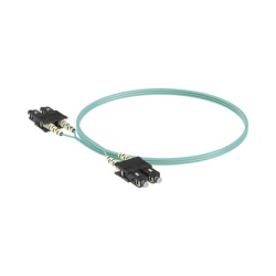PANDUIT FX23RSNSNSNM003 Jumper de Fibra Optica Multimodo 50/125 OM3 SC-SC Duplex OFNR (Riser) Color Aqua 3 Metros (9.84 Pies)