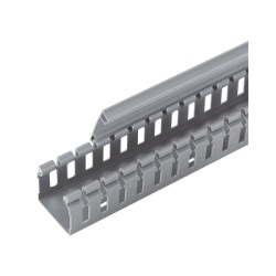 PANDUIT H2X2LG6 Canaleta Ranurada de PVC sin Tapa Tipo H (Tapa Abisagrada) 55.1 mm de Ancho 50.3 mm de Alto y 1828.8 mm de Largo Color Gris