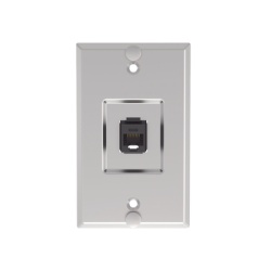 PANDUIT KWPK6 Placa de Pared Telefonica Salida de 1 Puerto Keystone con Jack Cat6 Estilo 110 de Impacto de Acero Inoxidable