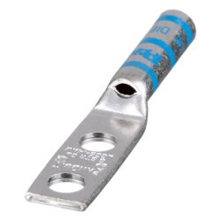 PANDUIT LCC614AWL1PZ Terminal Doble Ojillo para Cable 6 AWG Orificio 1/4 Distancia de 16mm entre orificios. 1 Pieza