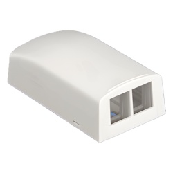 PANDUIT NK2BXEI-A Caja de Montaje en Superficie Para 2 Modulos Keystone Color Marfil