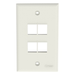 PANDUIT NK4FNIW Placa de Pared Vertical Salida Para 4 Puertos Keystone Color Blanco Mate