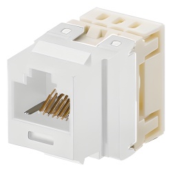 PANDUIT NKP5E88MEI Conector Jack Estilo 110 (de Impacto) Tipo Keystone Categoria 5e de 8 Posiciones y 8 Cables Color Marfil