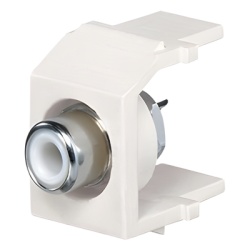 PANDUIT NKRSMWEIY Conector RCA Tipo Keystone con RCA para Soldar Color Blanco y Modulo Marfil