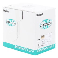 PANDUIT PUC6004WH-ME Bobina de Cable UTP 305 Metros (1000 Pies) de Cobre TX6000? PanNet Reelex Blanco Categoria 6 Mejorado (23 AWG) PVC (CM) de 4 Pares