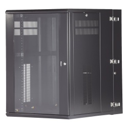 PANDUIT PZWMC1830W Gabinete PanZone de Montaje en Pared de 19in Puerta con Ventana de Seguridad 18 UR 762mm de Profundidad Color Negro