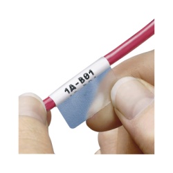 PANDUIT S075X125YAJ Hojas con 2500 Etiquetas Auto-Laminadas para Impresora Laser/Inyeccion de Tinta para Cables de 3 a 7.1 mm (0.12 a 0.28 pulgadas) de Diametro (12 - 10 AWG) Color Blanco