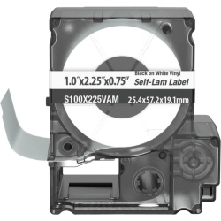 PANDUIT S100X225VAM Casete de 125 Etiquetas Autolaminadas para Cables 8-4 AWG 1 x 2.25 Pulgadas (25.4 x 57.15 mm)