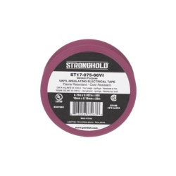 PANDUIT ST17-075-66VI Cinta Electrica STRONGHOLD para Aislar de PVC Uso General Reparacion y Mantenimiento Grosor de 0.18mm (7 mil) Ancho de 19mm y 20.12m de Largo Color Violeta