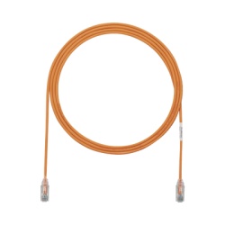 PANDUIT UTP28SP7OR Cable de Parcheo TX6 UTP Cat6 Diametro Reducido (28AWG) Color Naranja 2.13 Metros (7 Pies)
