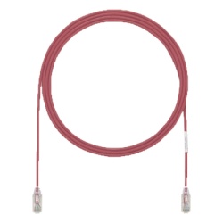 PANDUIT UTP28X3RD Cable de Parcheo UTP Cat6A CM/LSZH Diametro Reducido (28AWG) Color Rojo 0.91 Metros (3 Pies)