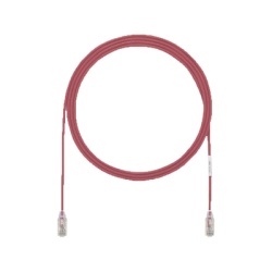 PANDUIT UTP28X3RD Cable de Parcheo UTP Cat6A CM/LSZH Diametro Reducido (28AWG) Color Rojo 0.91 Metros (3 Pies)